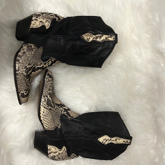 Code West Snake and Leather Boots - Picture 3 of 5